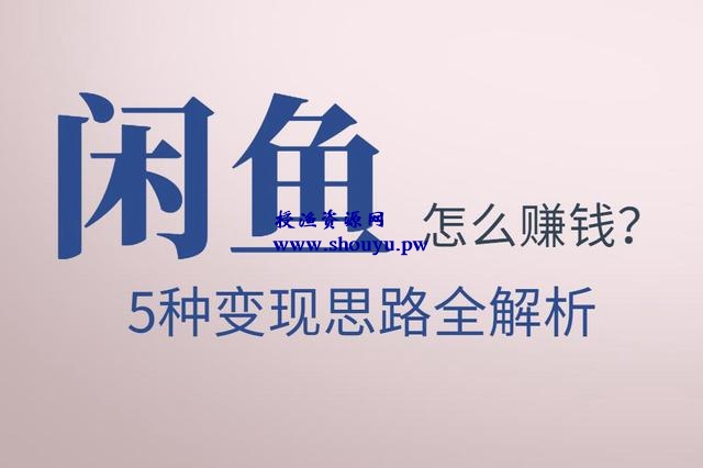 佐道副业特训营13:闲鱼怎么赚钱?5种变现思路全解析