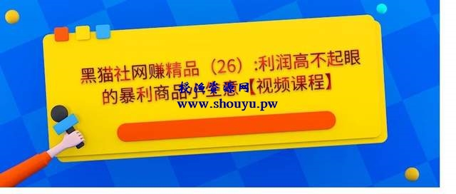 黑猫社网赚精品26:利润高不起眼的暴利商品小生意【视频课程】