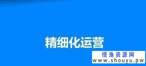 授渔资源网：做项目如何精细化运营，实现稳中求多！